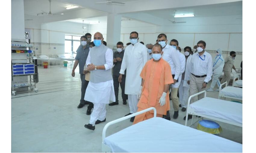 रक्षामंत्री राजनाथ सिंह ने डीआरडीओ द्वारा निर्मित कोरोना अस्पताल का निरिक्षण किया