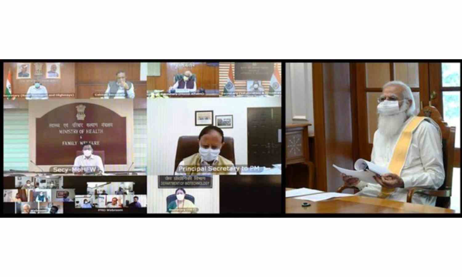 प्रधानमंत्री मोदी ने ली उच्च स्तरीय बैठक, टीकाकरण और कोरोना पर चर्चा