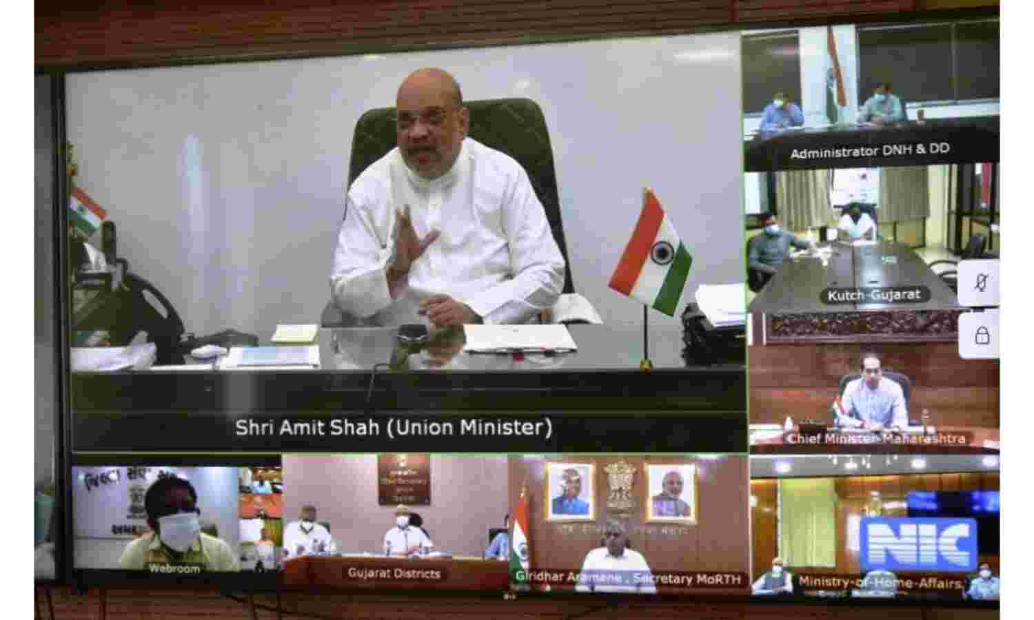 गृहमंत्री शाह ने राज्यों के मुख्यमंत्रियों से ताऊ ते के हालात पर चर्चा, मदद का दिया आश्वासन