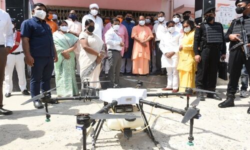 सीएम ने ड्रोन से गंगा में निगरानी व्यवस्था का किया शुभारंभ