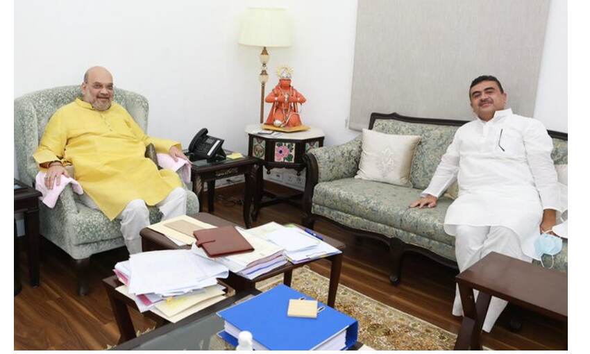 शुभेंदु अधिकारी ने केंद्रीय गृहमंत्री से की मुलाकात, बंगाल की कानून व्यवस्था पर चर्चा