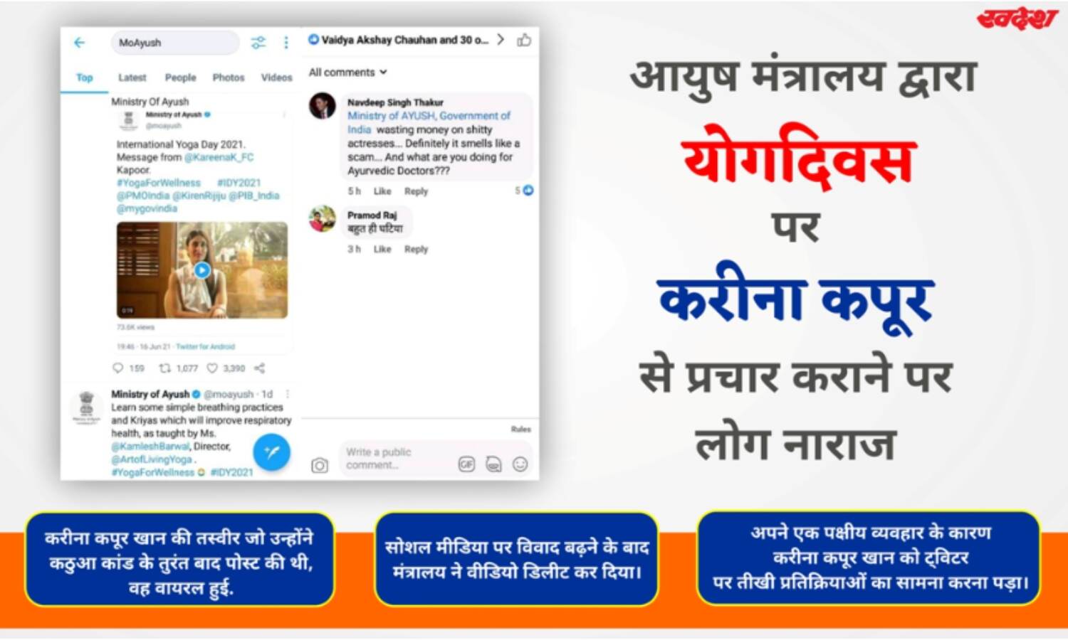 आयुष मंत्रालय ने करीना कपूर खान को दी योग दिवस के प्रचार की जिम्मेदारी, सोशल मीडिया पर हुए ट्रोल