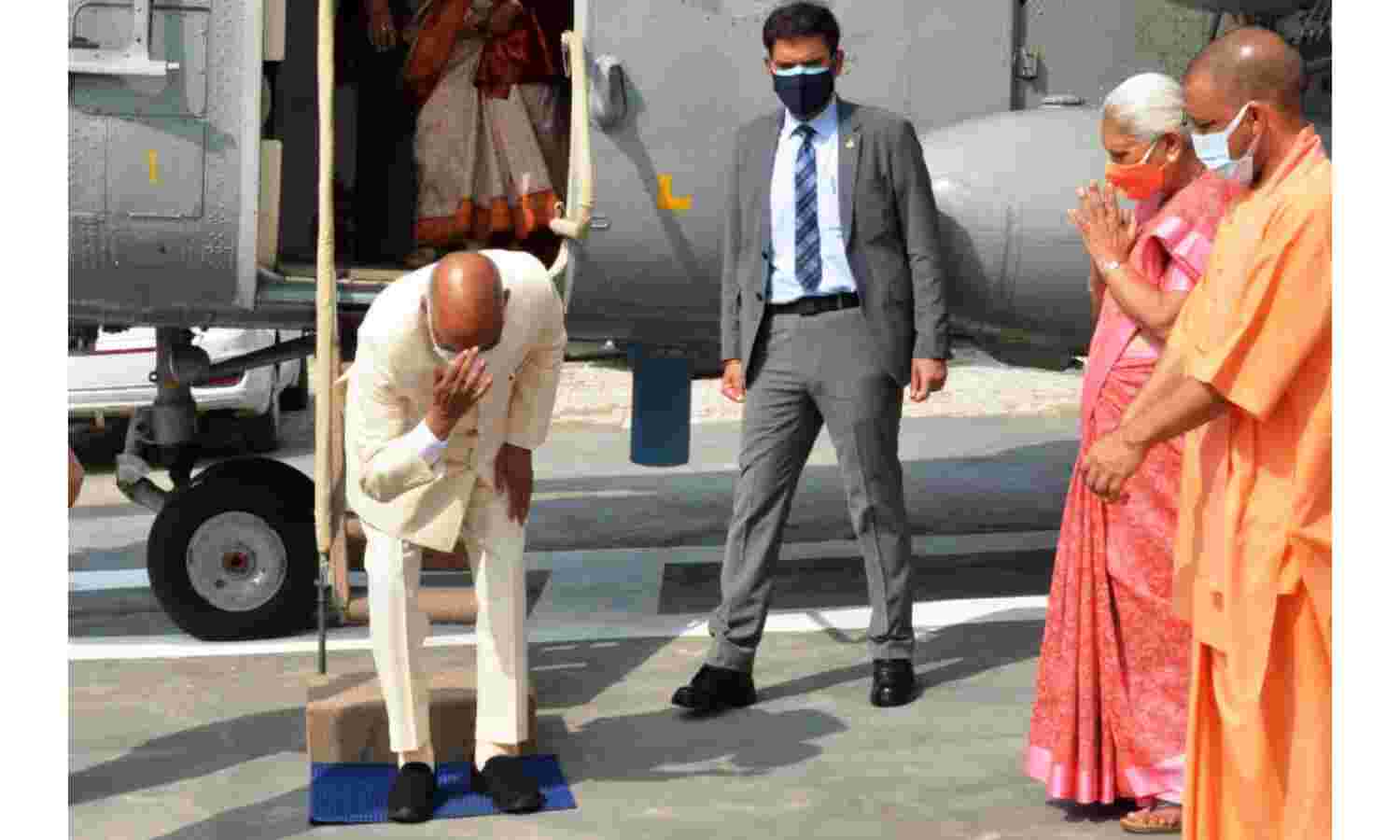 राष्ट्रपति कोविंद 5 साल बाद पहुंचे अपने गांव, किया माटी को नमन