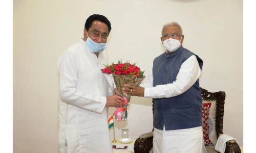 कांग्रेस नेता कमलनाथ ने राज्यपाल मंगूभाई से की मुलाकात, प्रदेश की स्थिति पर की चर्चा