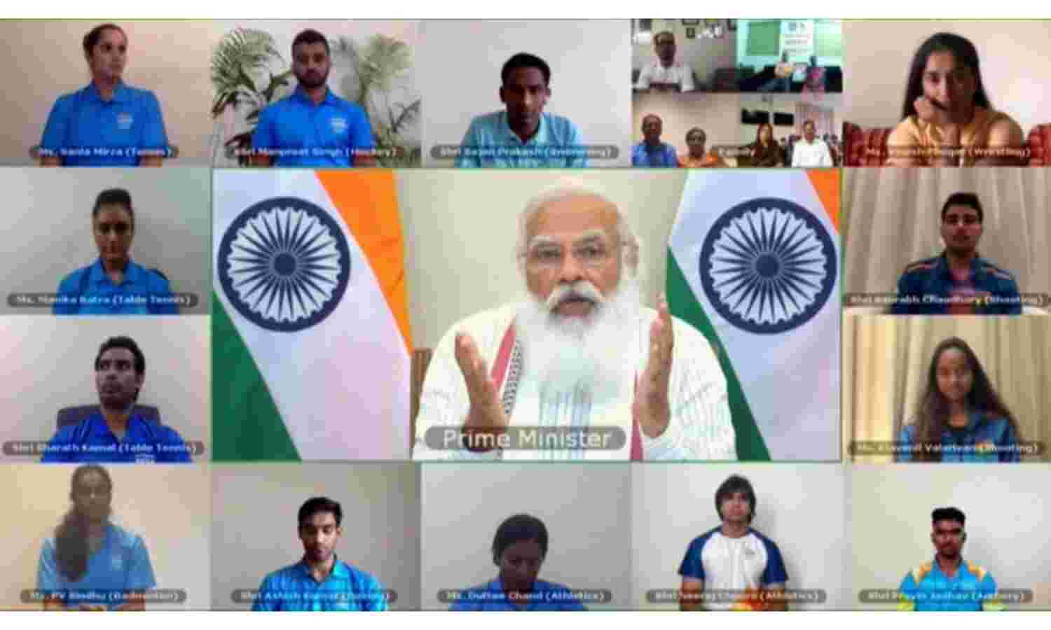 प्रधानमंत्री ने खिलाड़ियों को दिया मूलमंत्र, कहा- बिना दबाव अपना शत प्रतिशत दें