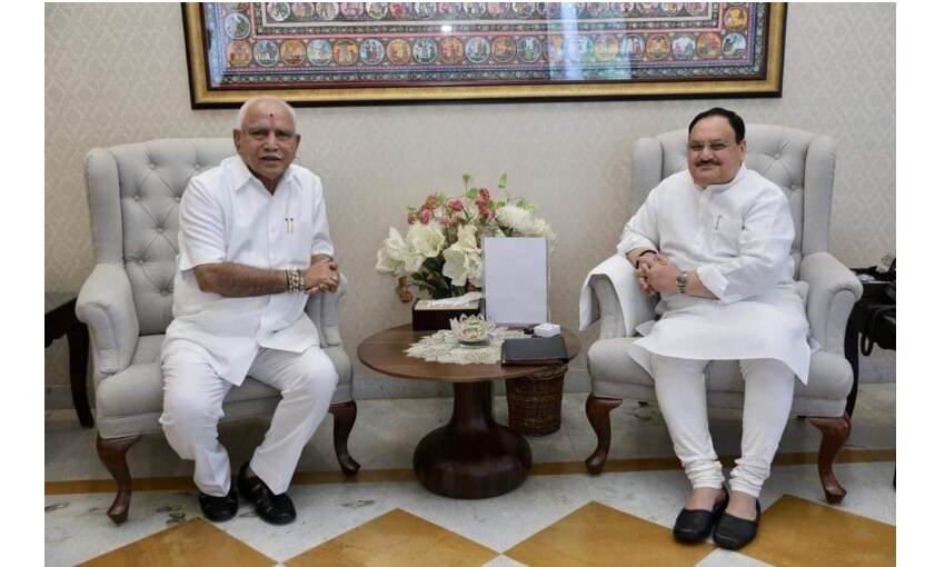 कर्नाटक के सीएम येदियुरप्पा ने भाजपा अध्यक्ष नड्डा से की मुलाकात, इस्तीफे की अटकलें