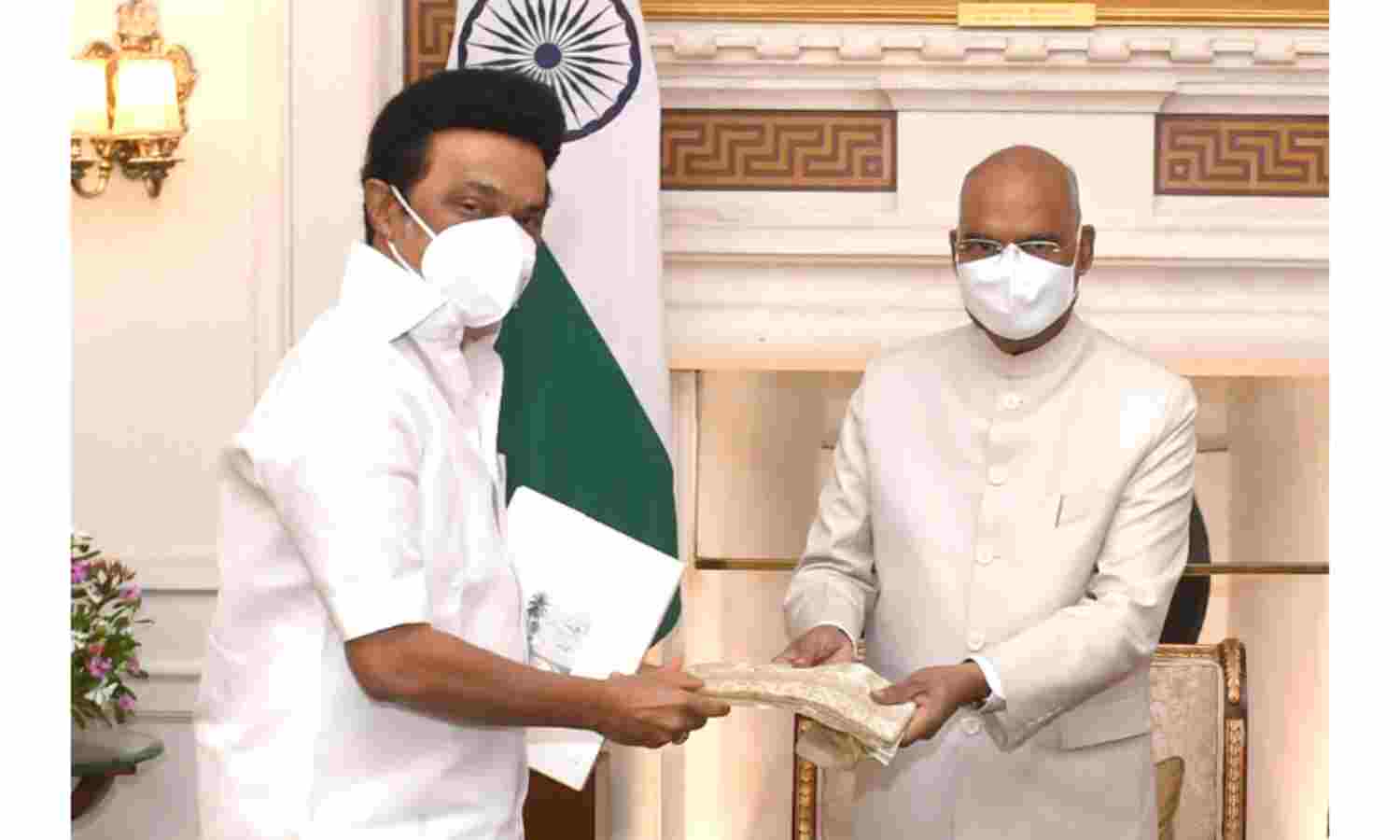 तमिलनाडु के मुख्यमंत्री स्टालिन ने राष्ट्रपति कोविंद से की मुलाकात