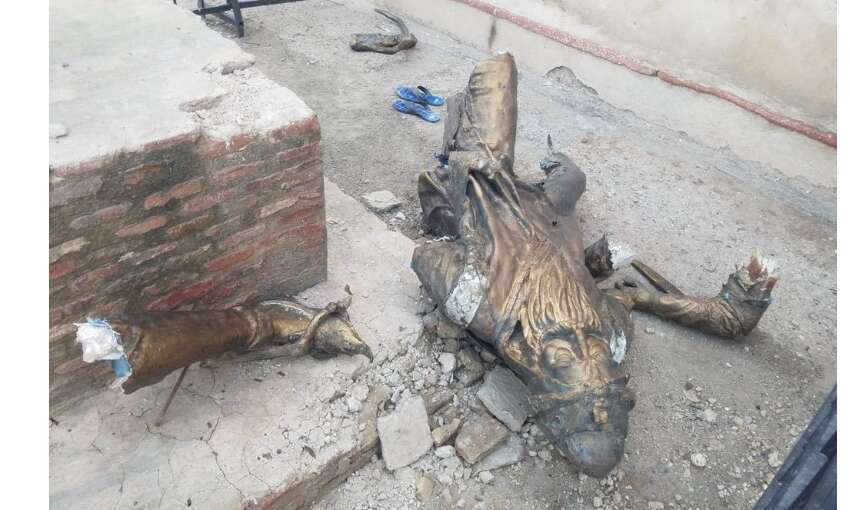 पाकिस्तान में महाराजा रणजीत सिंह की प्रतिमा तोड़ी, भारत ने की निंदा