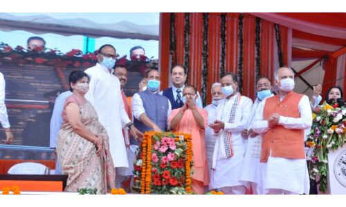 रक्षामंत्री राजनाथ सिंह ने 1710 करोड़ की 180 परियोजनाओं का लोकार्पण एवं शिलान्यास किया