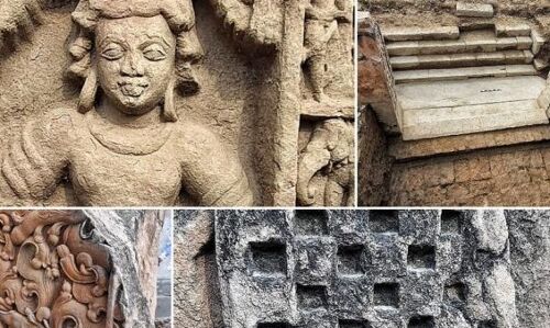 एटा में खुदाई में मिला 1500 वर्ष पुराना मंदिर