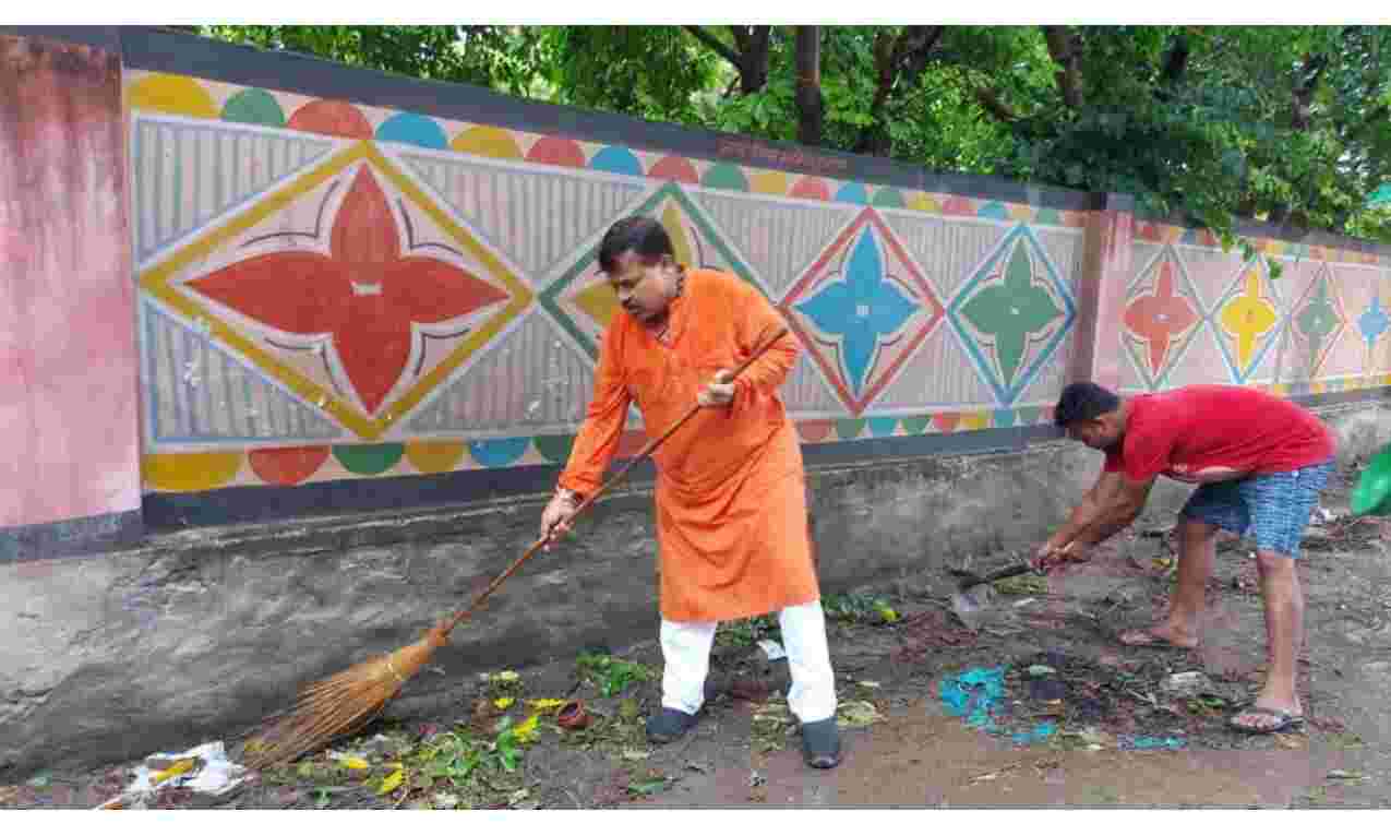 ऊर्जामंत्री ने विशेष अंदाज में मनाया PM का जन्मदिन, मुक्तिधाम पर की सफाई