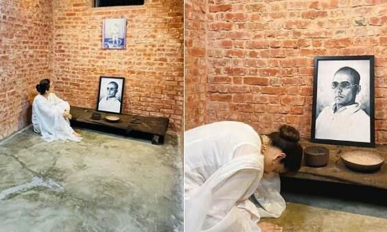 कंगना रनौत राष्ट्रीय अवार्ड मिलने के बाद पहुंची जेल, सावरकर की कोठरी को... कंगना रनौत राष्ट्रीय अवार्ड मिलने के बाद पहुंची जेल, सावरकर की कोठरी को...