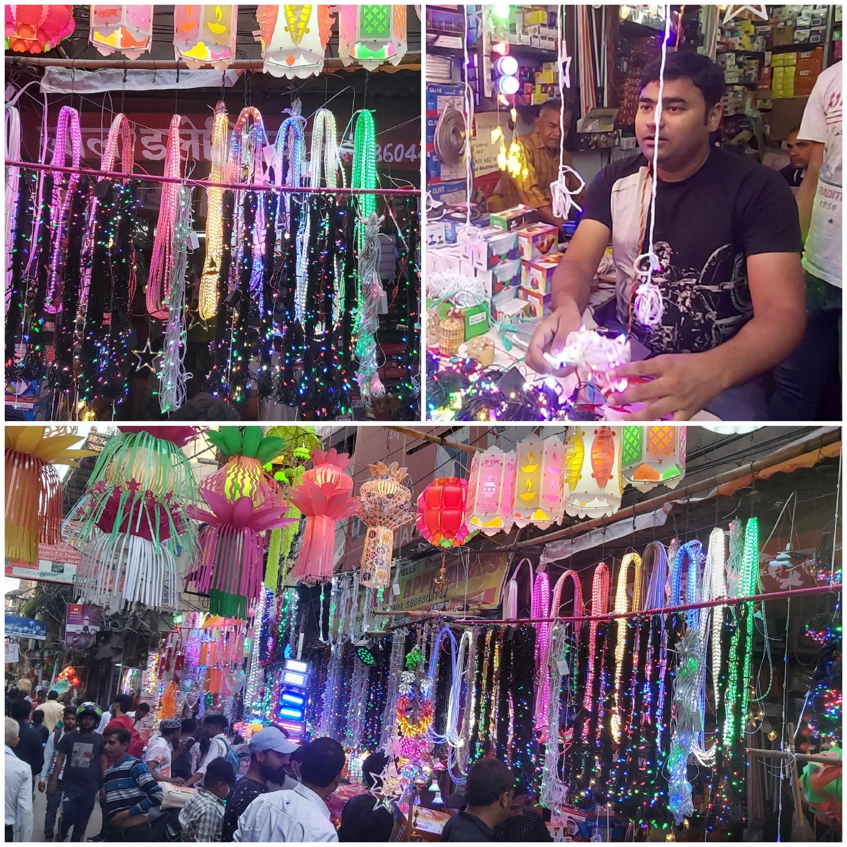 चाइनीज झालरों की झिलमिलहाट कम करने कानपुर की मेक इन इंडिया झालरें बाजार में उपलब्ध