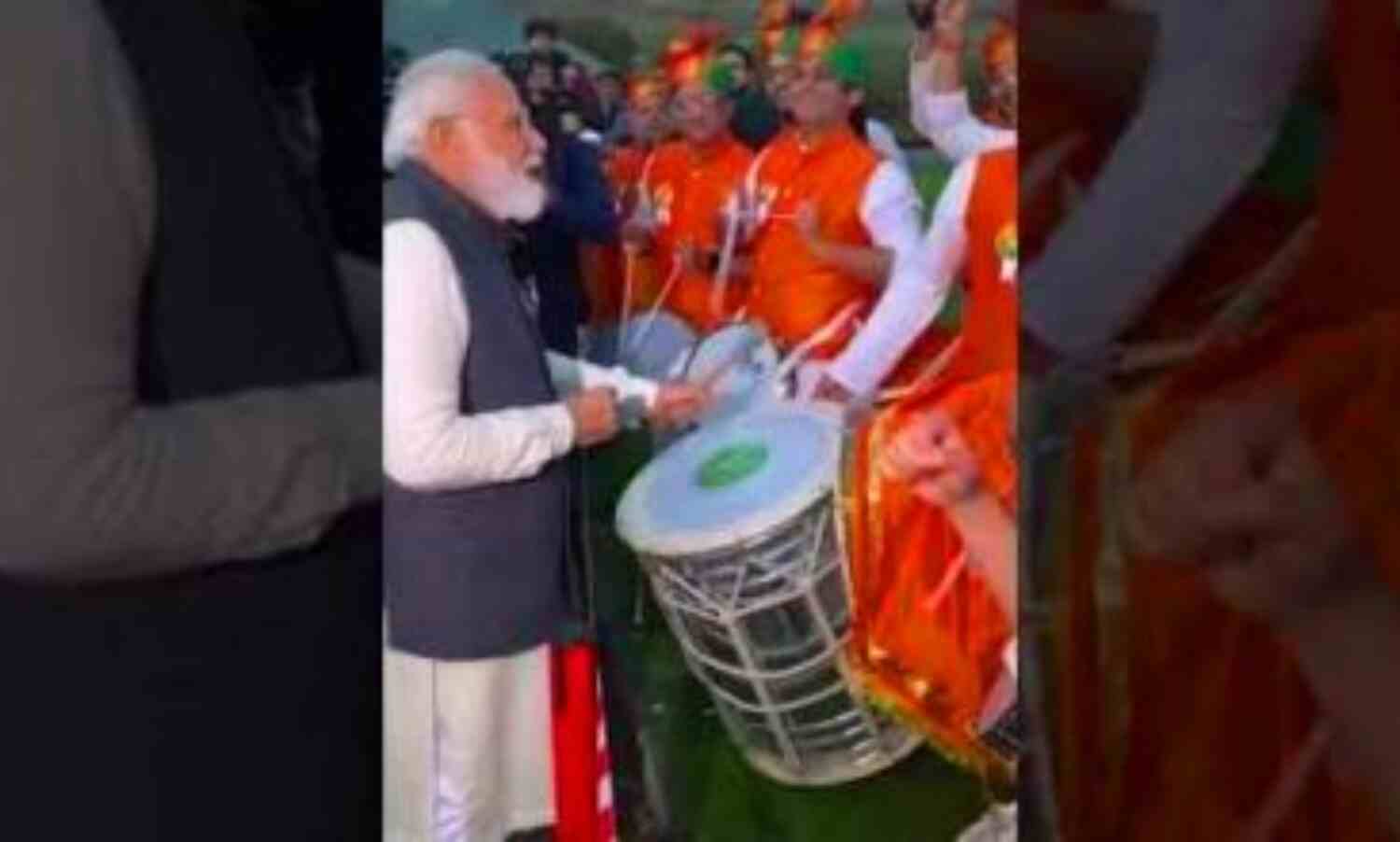 ग्लास्गो में भारतीयों संग ढोल बजाते नजर आएं प्रधानमंत्री मोदी
