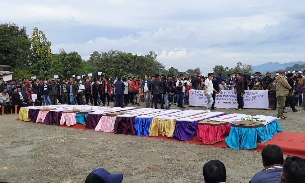 नागालैंड फायरिंग : पुलिस ने दर्ज की FIR, मृतकों का हुआ अंतिम संस्कार