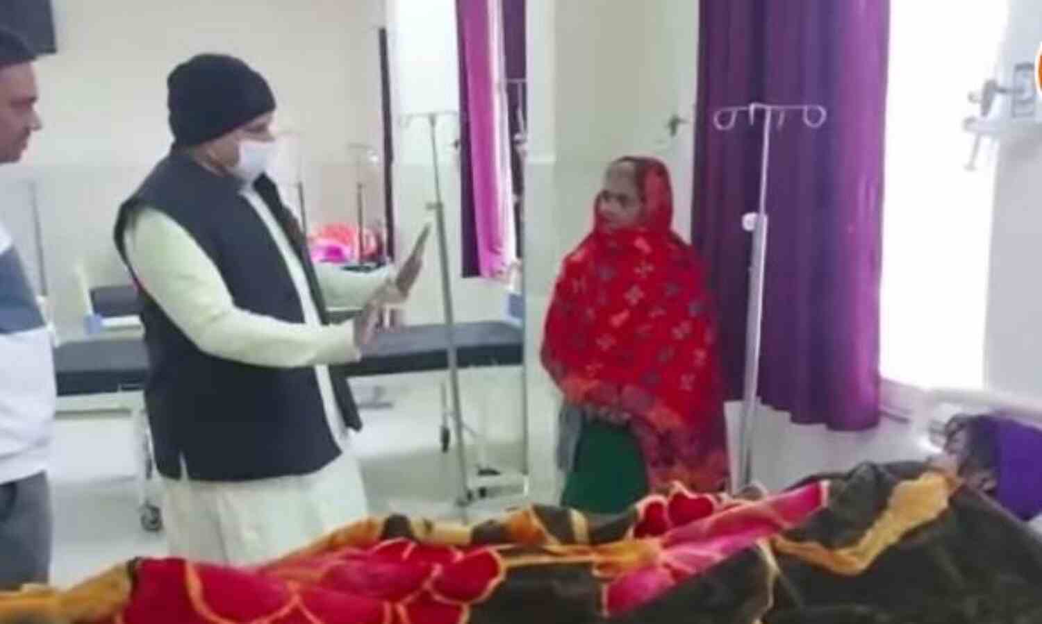 ऊर्जा मंत्री पहुंचे हजीरा अस्पताल, मरीजों से ली जानकारी