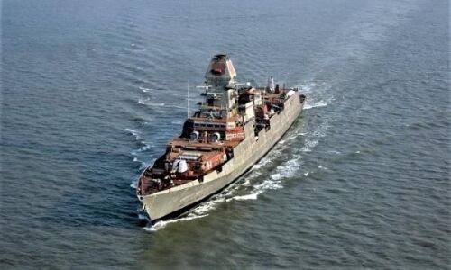 समुद्र में उतरा मोरमुगाओ जहाज, परमाणु, जैविक और रासायनिक युद्ध में सक्षम