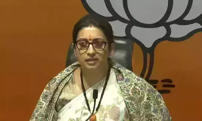 प्रधानमंत्री की सुरक्षा को भंग करने में नाकाम रहे कांग्रेस के खूनी इरादेः स्मृति ईरानी