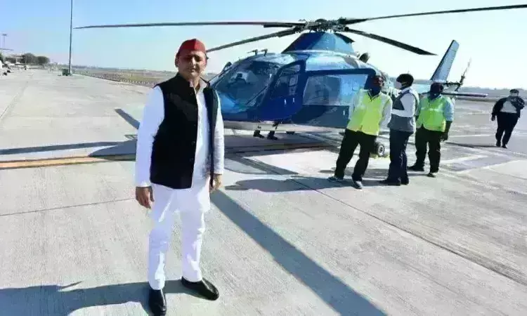 हेलीकॉप्टर उड़ान में देरी पर अखिलेश की राजनीति, भाजपा पर लगाया रोकने का आरोप