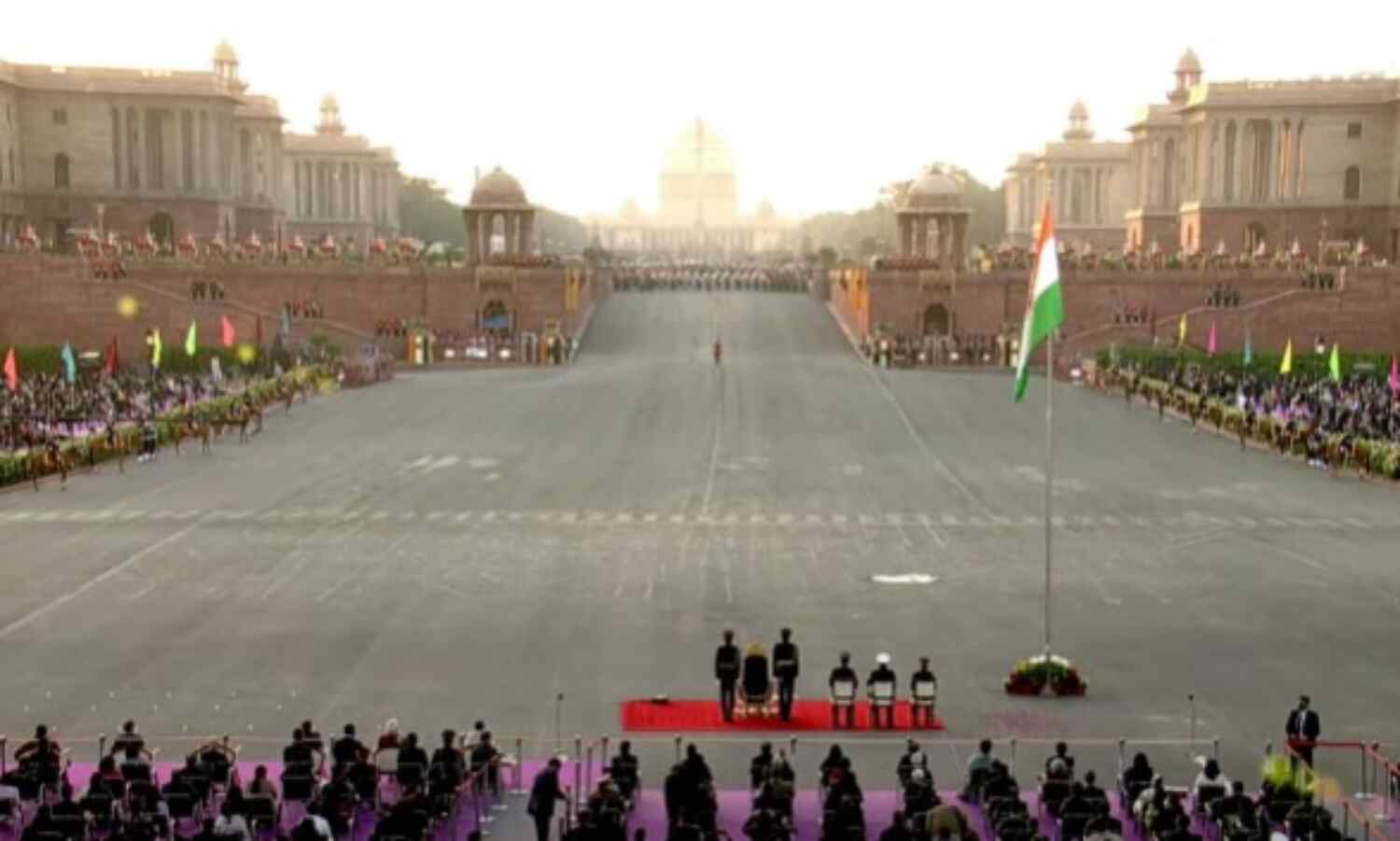 बीटिंग रिट्रीट सेरेमनी में सुनाई दिया ऐ मेरे वतन के लोगों, ड्रोन लाइट शो से जगमगाया आकाश