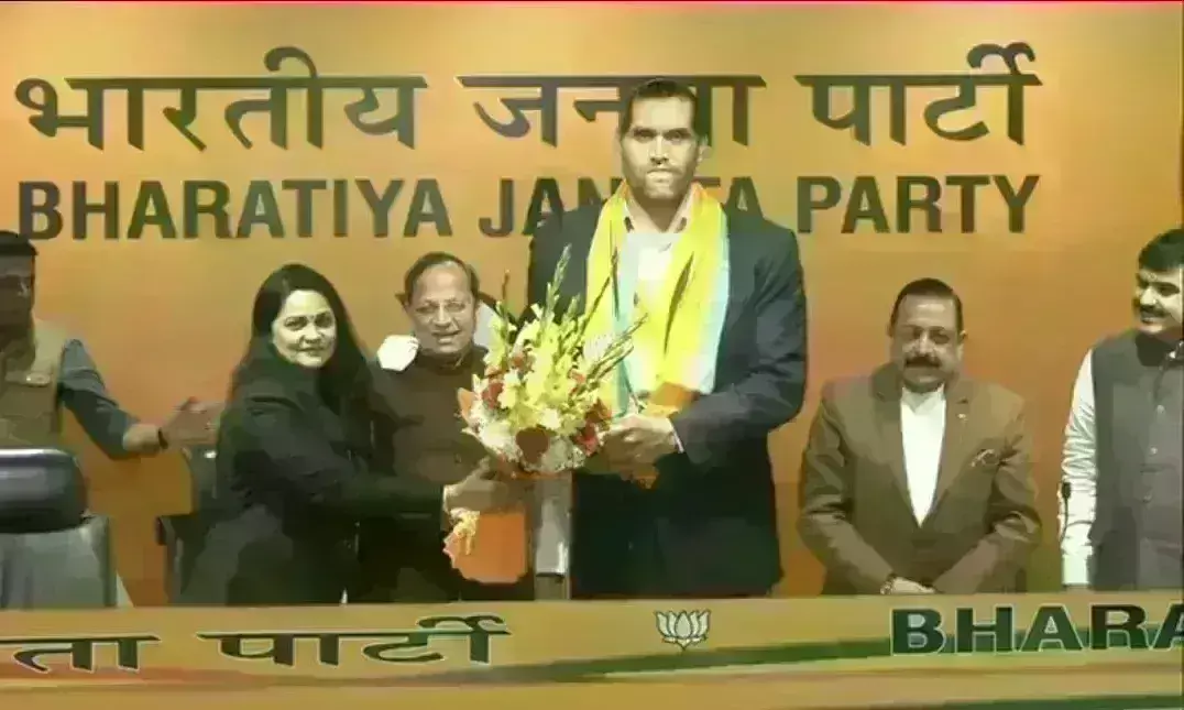 WWE के पहलवान द ग्रेट खली भाजपा में शामिल, कहा-  भाजपा की नीति देश को आगे बढ़ाने की है