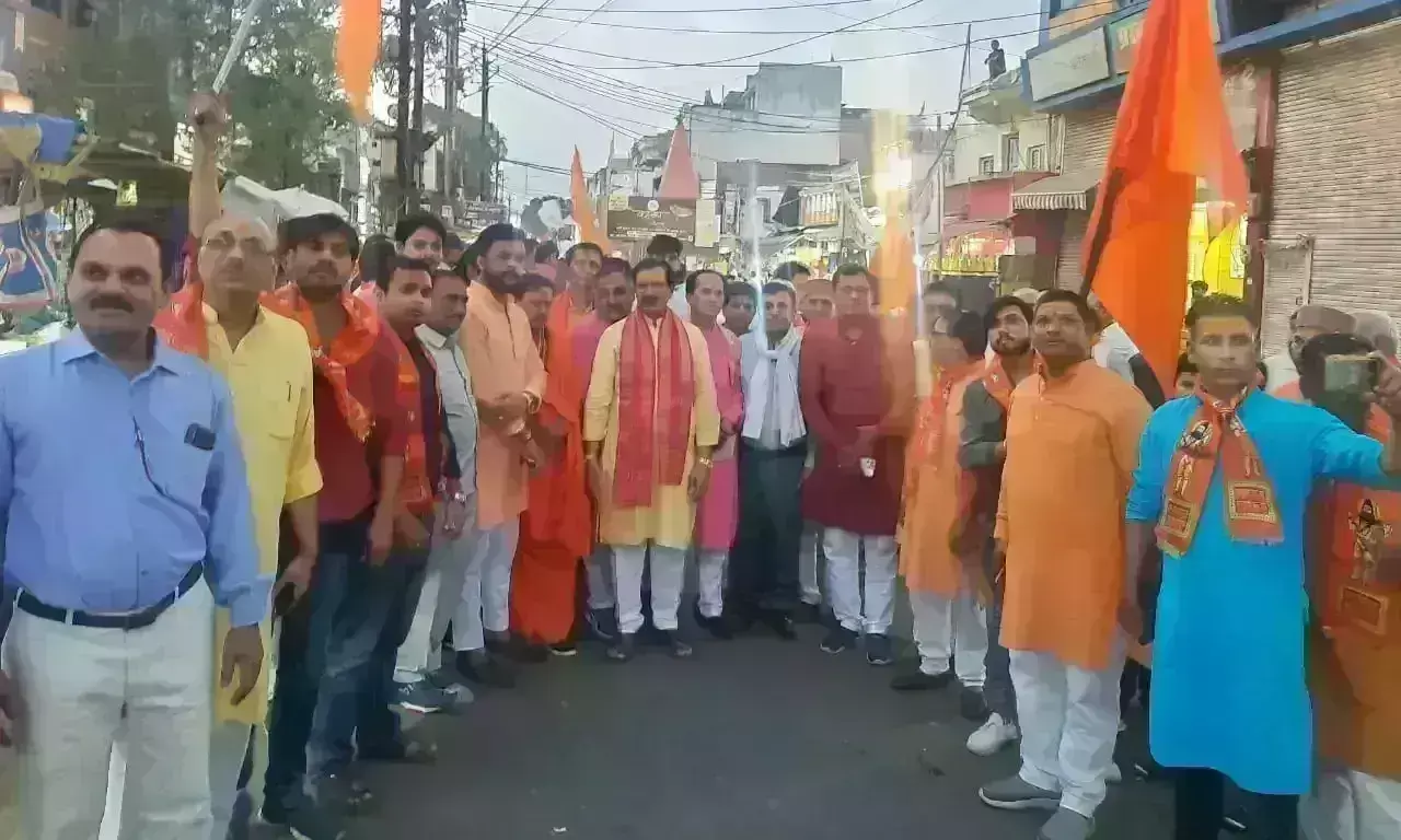 भगवान परशुराम का निकला भव्य चल समारोह, शोभायात्रा में नजर आई ब्राह्मण एकता