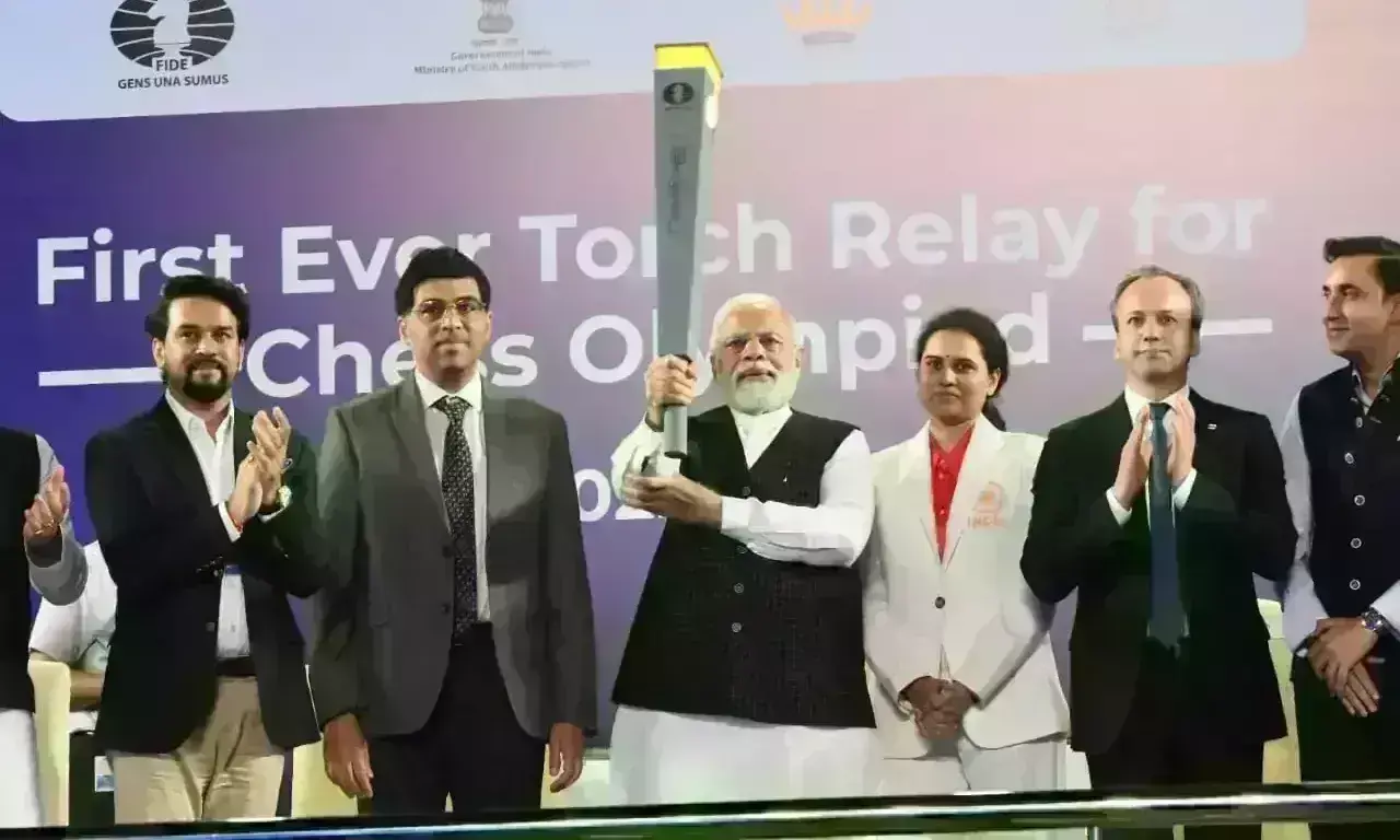 भारत में पहली बार आयोजित होगा शतरंज ओलंपियाड, प्रधानमंत्री ने लांच की मशाल रिले