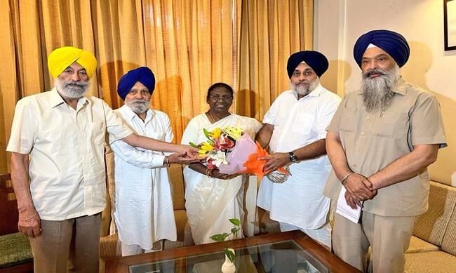 अकाली दल ने एनडीए की राष्ट्रपति उम्मीदवार को समर्थन देने का  किया ऐलान, कहा - कांग्रेस सिख विरोधी