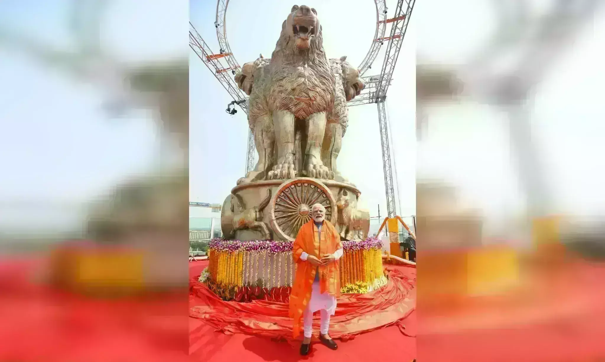 प्रधानमंत्री मोदी ने अशोक स्तंभ का किया अनावरण, 6.5 मीटर है प्रतिमा की ऊंचाई