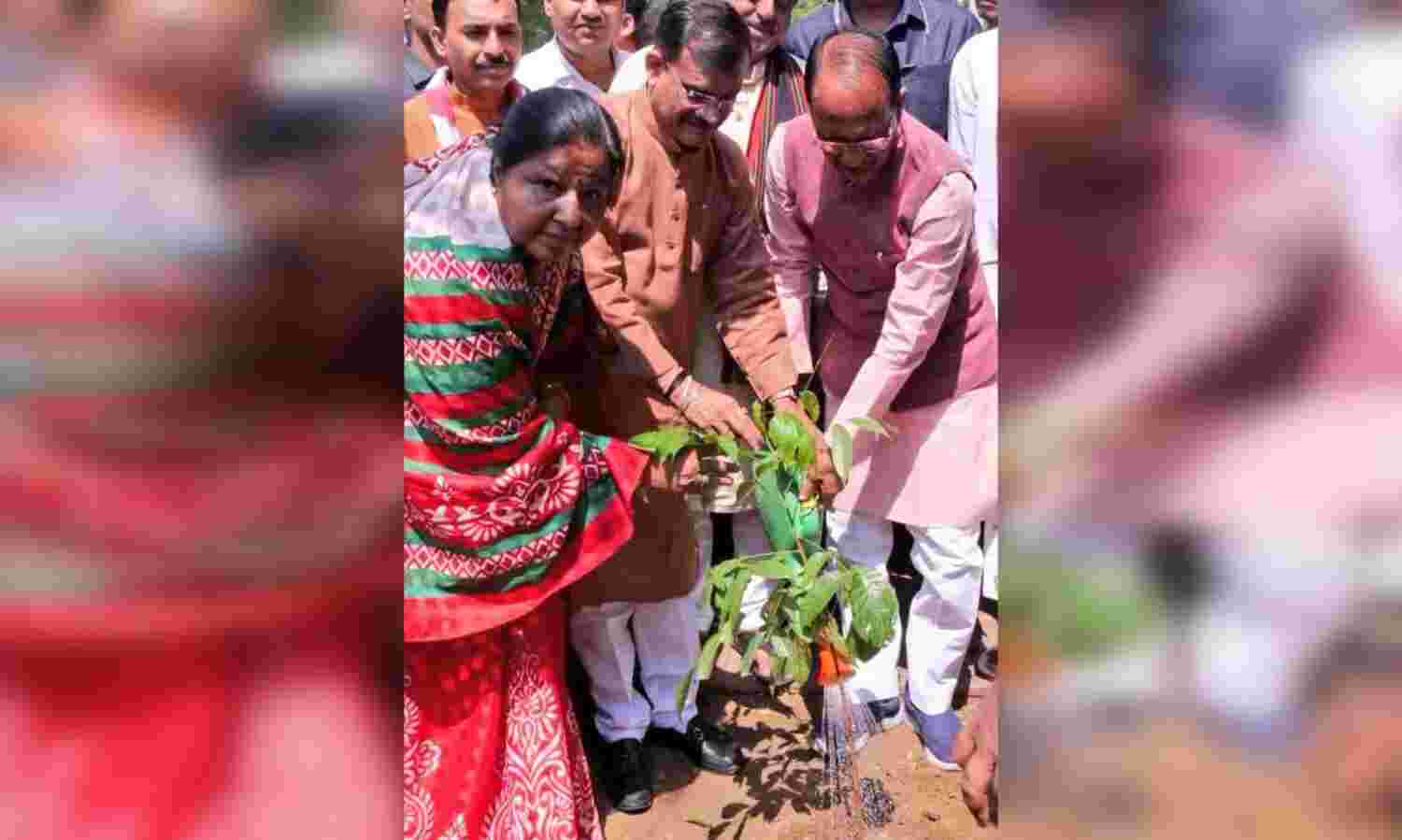 मुख्यमंत्री शिवराज ने ग्वालियर में रोपा पौधा, कहा - विकास और जनकल्याण के मुद्दों पर जीतेंगें मुख्यमंत्री शिवराज ने ग्वालियर में रोपा पौधा, कहा - विकास और जनकल्याण के मुद्दों पर जीतेंगें