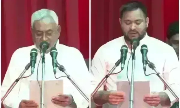 नीतीश कुमार ने आठवीं बार ली सीएम पद की शपथ, तेजस्वी यादव बने उपमुख्यमंत्री