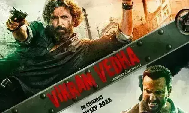 सैफ -ऋतिक की विक्रम वेधा का पोस्टर जारी, एक्शन अवतार में नजर आएंगे