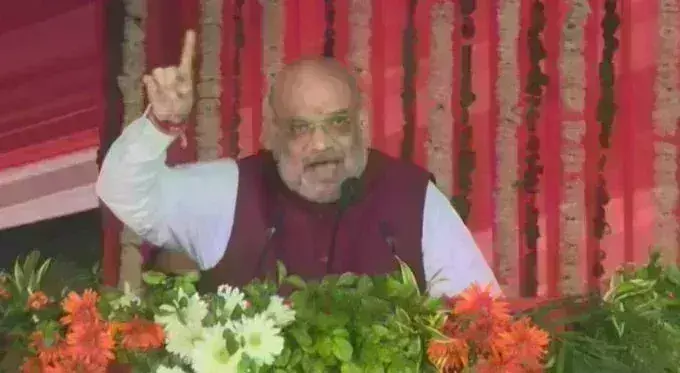 गृहमंत्री शाह ने राजौरी में की सभा, कहा - ये रैली 370 का समर्थन करने वालों को करारा जवाब