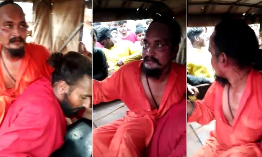 छत्तीसगढ़ में बच्चा चोरी के शक में तीन साधुओं की बेरहमी से पिटाई,  पुलिस ने मुश्किल से बचाया
