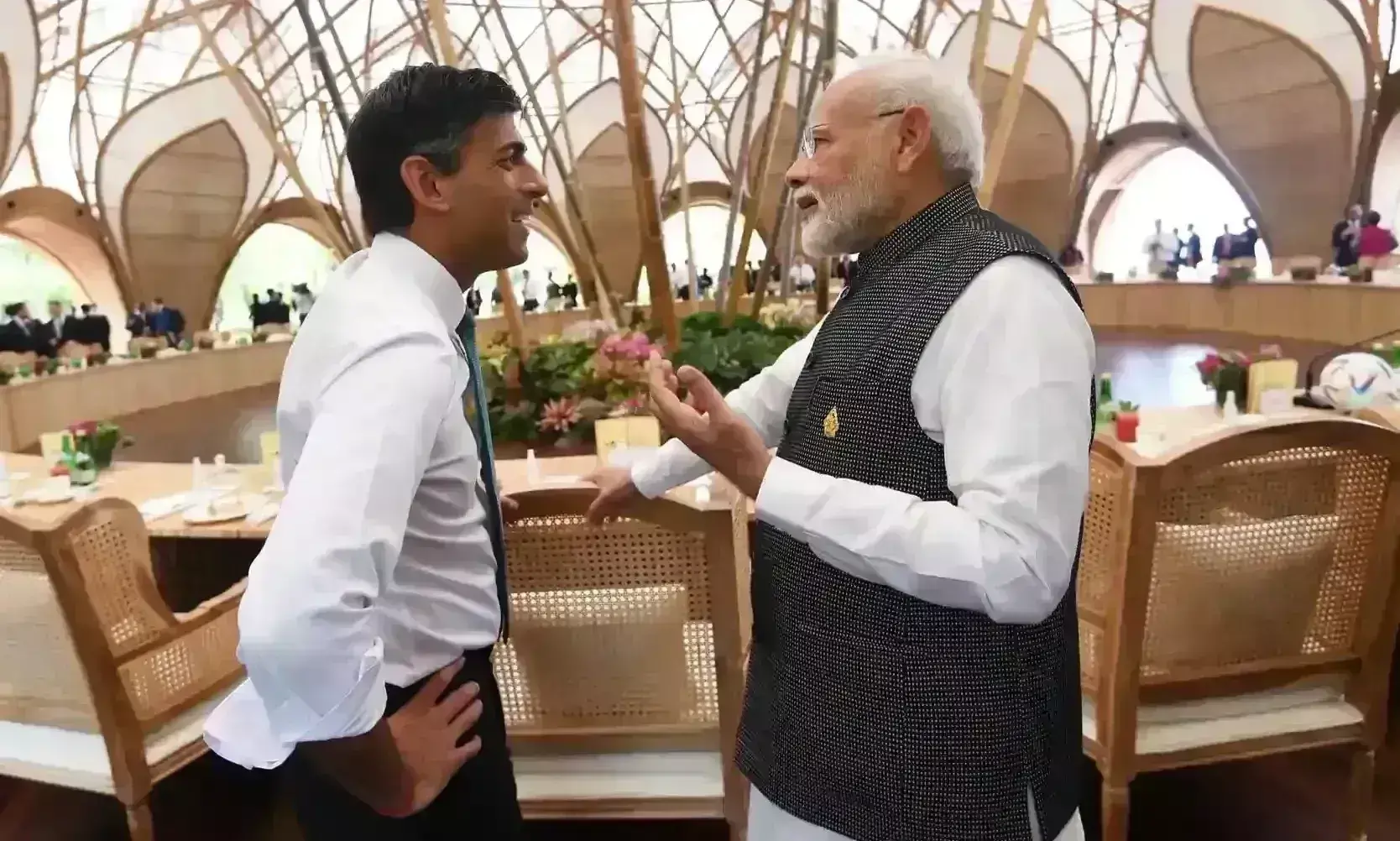प्रधानमंत्री मोदी से पहली बार मिले ब्रिटिश पीएम सुनक, कहा - विश्व के विकास के लिए भारत जरुरी