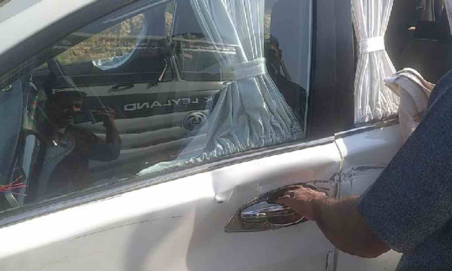 मंत्री विश्वास सारंग की कार को डंपर ने मारी टक्कर,  बाल-बाल बचे