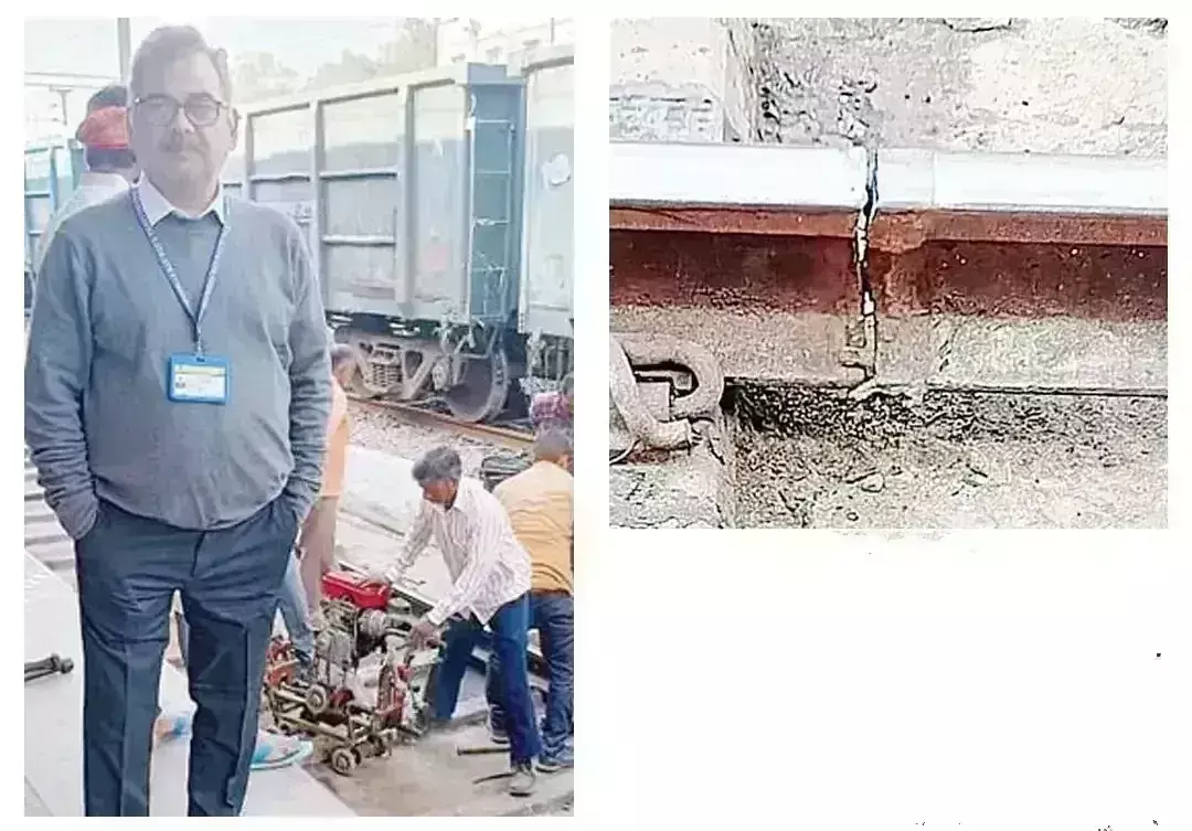 शताब्दी एक्सप्रेस के आने से पहले चटकी रेल पटरी, टला बड़ा रेल हादसा