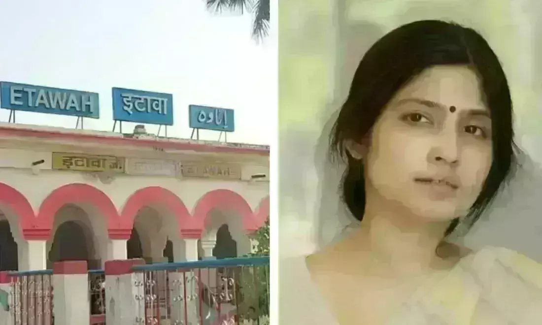 इटावा स्टेशन पर गूंजा - यात्री कृपया डिंपल यादव को वोट दें, मचा हड़कंप