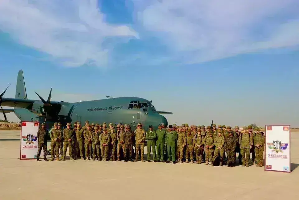 सैन्य अभ्यास ऑस्‍ट्रा हिन्‍द–22 में भाग लेने के लिए ऑस्ट्रेलियाई सेना भारत पहुंची