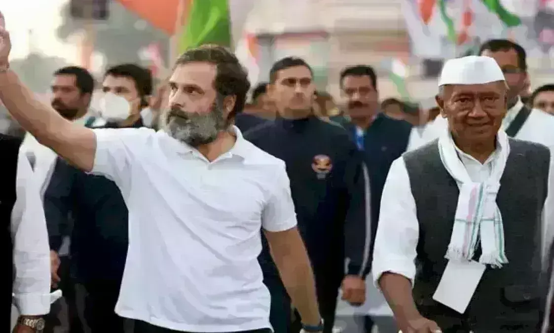 भारत जोड़ो यात्रा का आज मप्र में आखिरी दिन, शाम को राजस्थान में करेगी प्रवेश भारत जोड़ो यात्रा का आज मप्र में आखिरी दिन, शाम को राजस्थान में करेगी प्रवेश