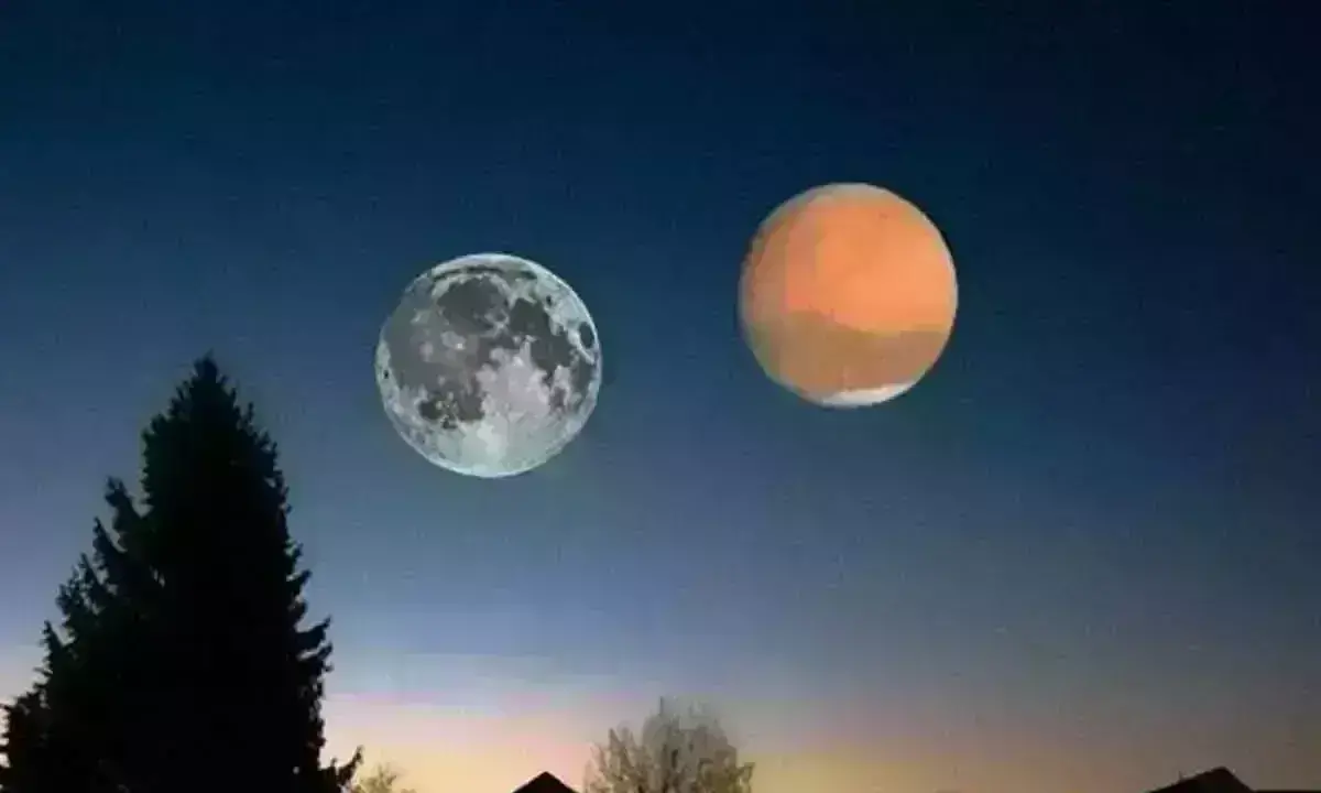 पूर्णिमा की रात चंद्रमा के साथ नजर आएगा मंगल, इस..तकनीक से देख सकेंगे खगोलीय घटना