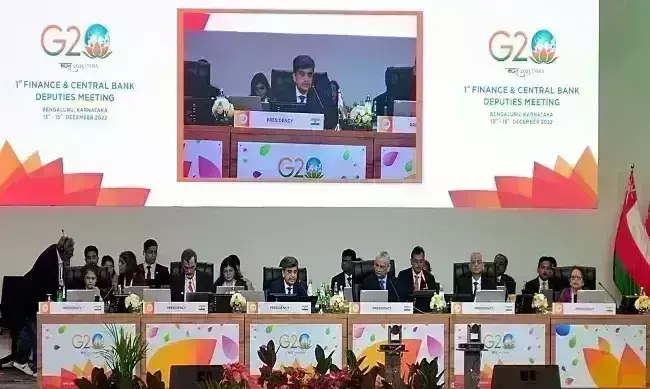 G-20 के केंद्रीय बैंक के उप प्रमुखों की बैठक शुरू, फाइनेंस ट्रैक एजेंडा पर होगा विचार G-20 के केंद्रीय बैंक के उप प्रमुखों की बैठक शुरू, फाइनेंस ट्रैक एजेंडा पर होगा विचार