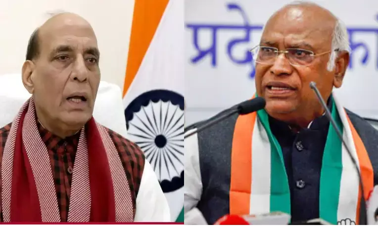 भारत-चीन सीमा पर खड़गे ने खड़े किए सवाल, राजनाथ सिंह ने कहा - ये सेना का अपमान