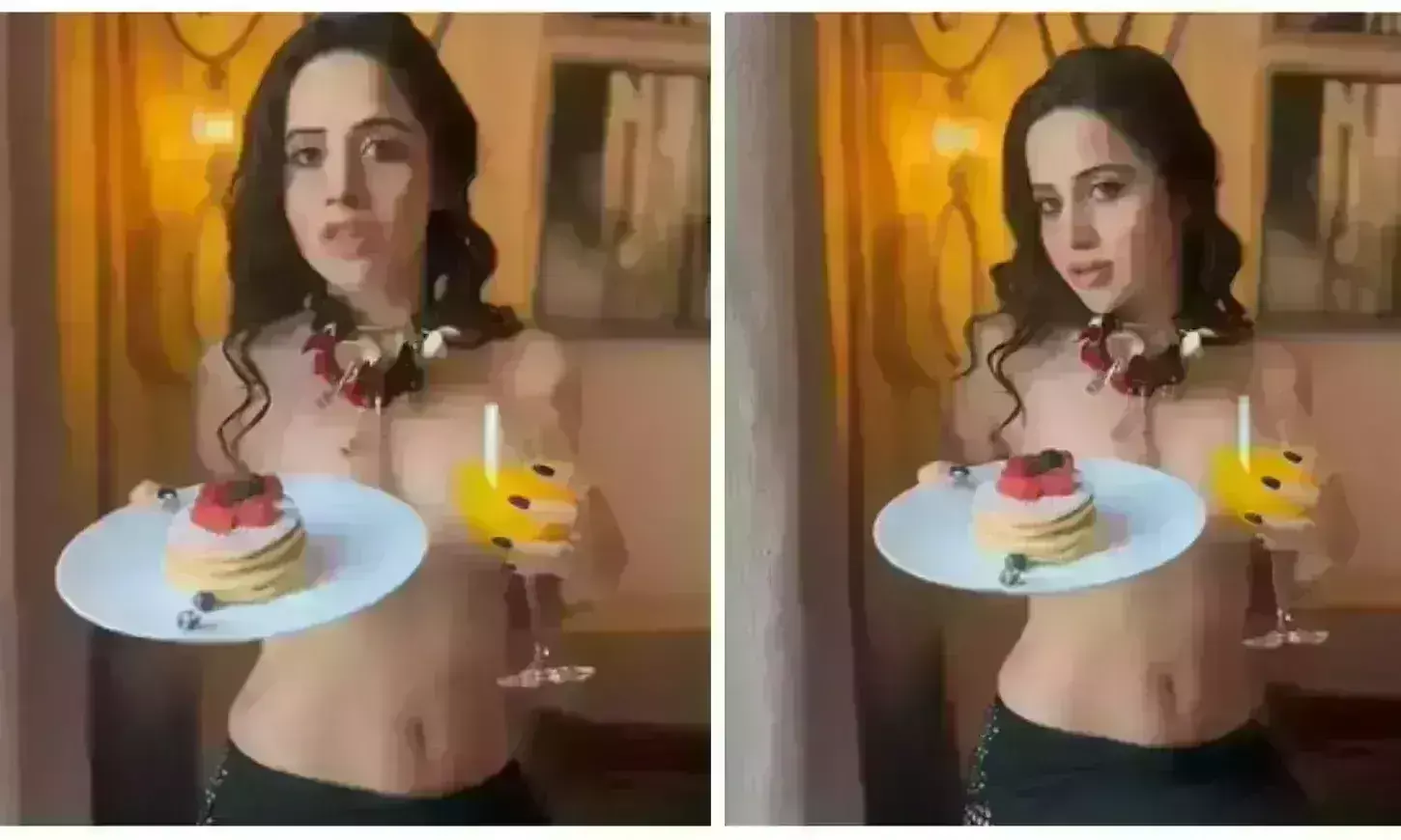 उर्फी जावेद ने टॉपलेस होकर किया ब्रेकफास्ट, सोशल मीडिया पर हुई ट्रोल