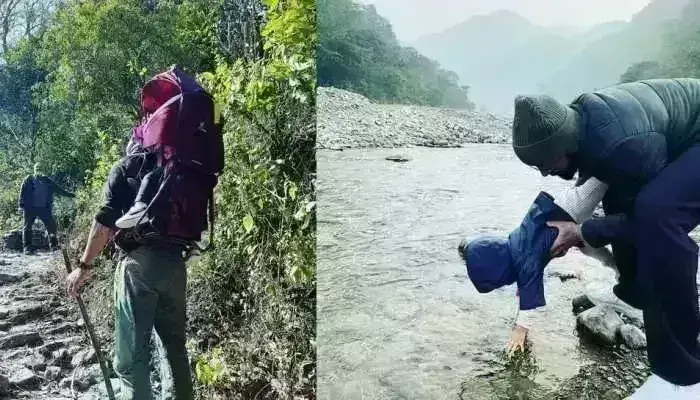 फैमिली के साथ ट्रैकिंग पर निकले विराट कोहली, बेटी वामिका संग करते दिखे मस्ती