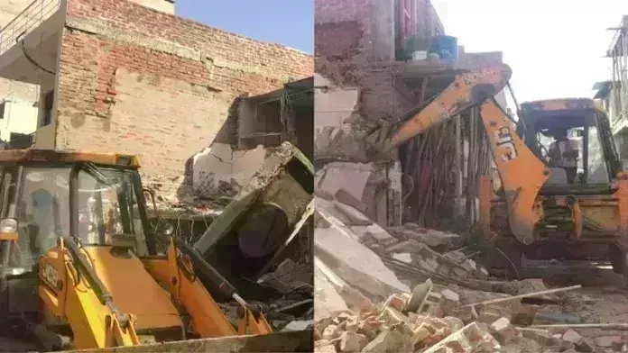 दुष्कर्मी के मकान पर चला बुलडोजर, पुलिस ने रिमांड पर लेकर की पूछताछ