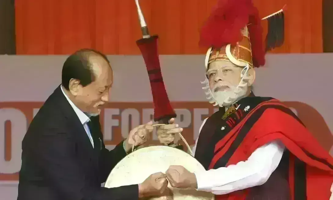 शिलॉन्ग में प्रधानमंत्री ने किया रोड शो, कहा- जनता कह रही मोदी तेरा कमल खिलेगा