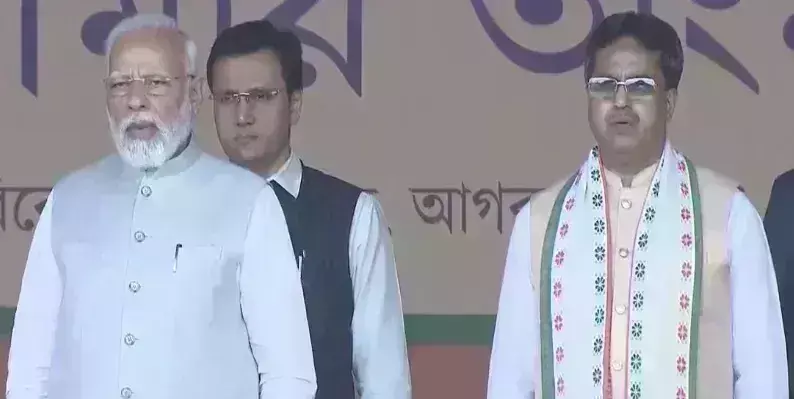 माणिक साहा बने त्रिपुरा के नए मुख्यमंत्री, प्रधानमंत्री मोदी की उपस्थिति में ली शपथ माणिक साहा बने त्रिपुरा के नए मुख्यमंत्री, प्रधानमंत्री मोदी की उपस्थिति में ली शपथ