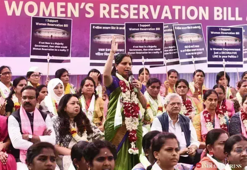 जंतर-मंतर पर भूख हड़ताल पर बैठी केसीआर की बेटी, शराब घोटाले में कल ED करेगी पूछताछ