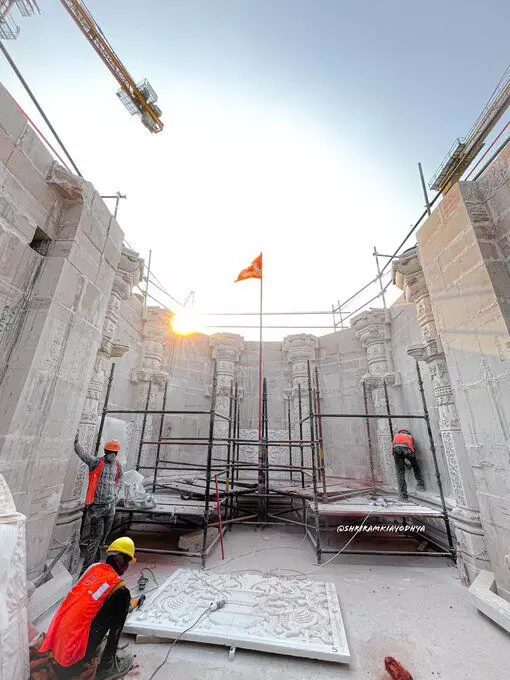 श्रीरामजन्मभूमि राम मंदिर गर्भगृह जहां राम लला विराजमान होंगे  